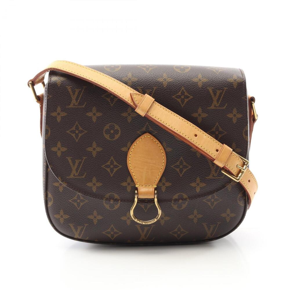 Louis Vuitton Saint Cloud Shoulder Bag Canvas Leather Monogram Brown